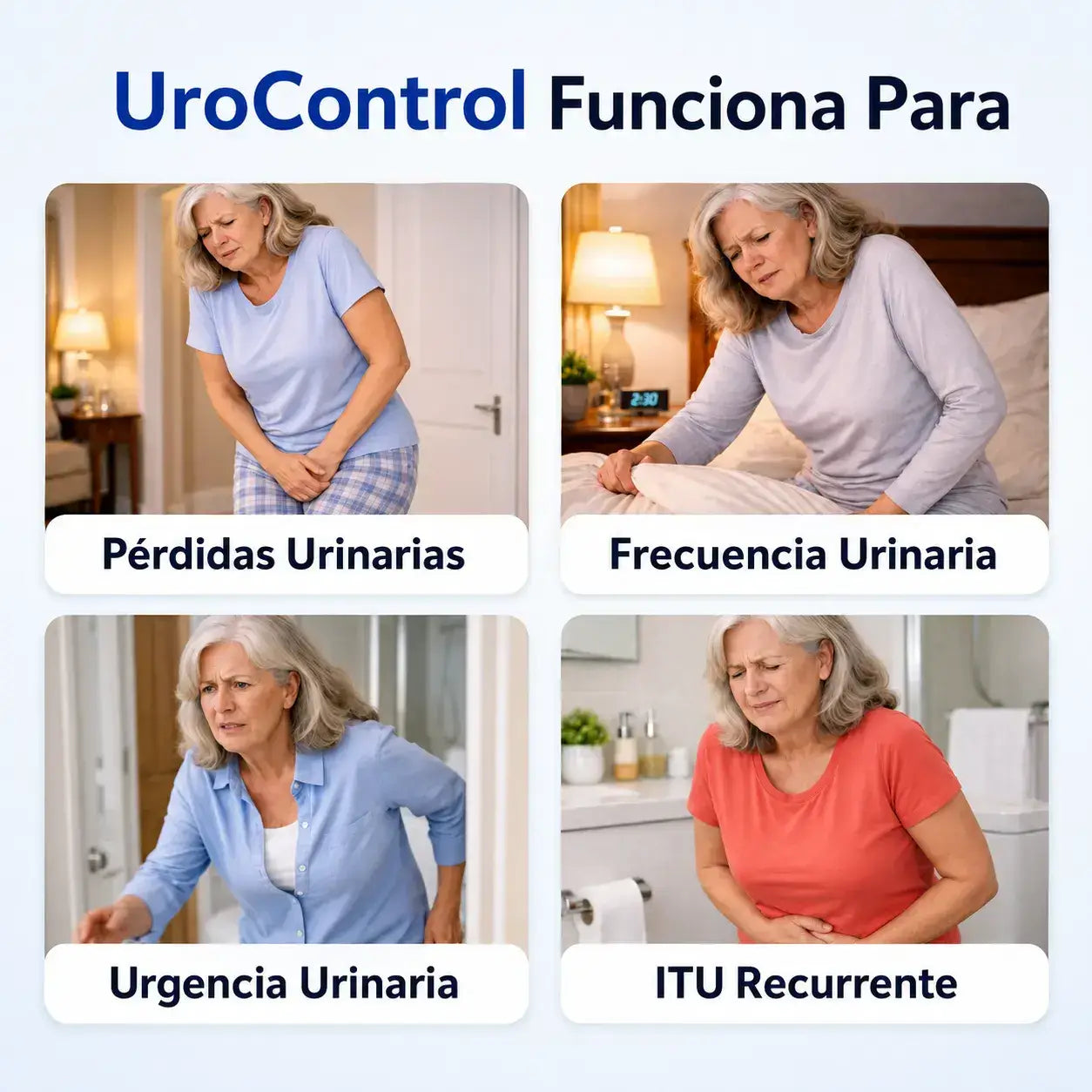 UroControl: Mejora de forma natural las pérdidas de orina, la urgencia miccional y las visitas nocturnas al baño.